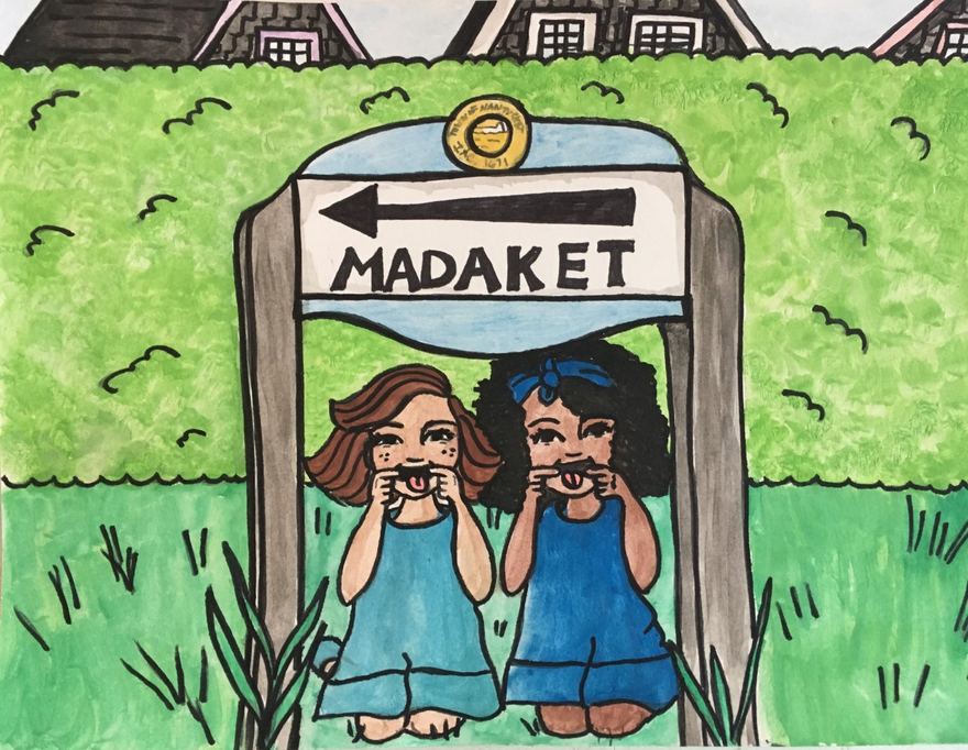 Watercolor of meandering about Madaket